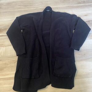 Women's Merokeety textured Black Cardigan Sweater